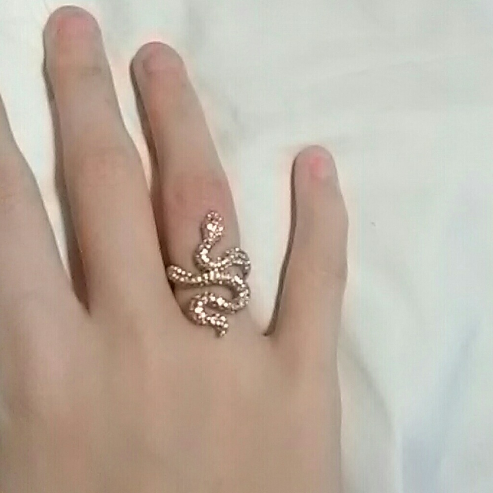 Gold colored snake ring
